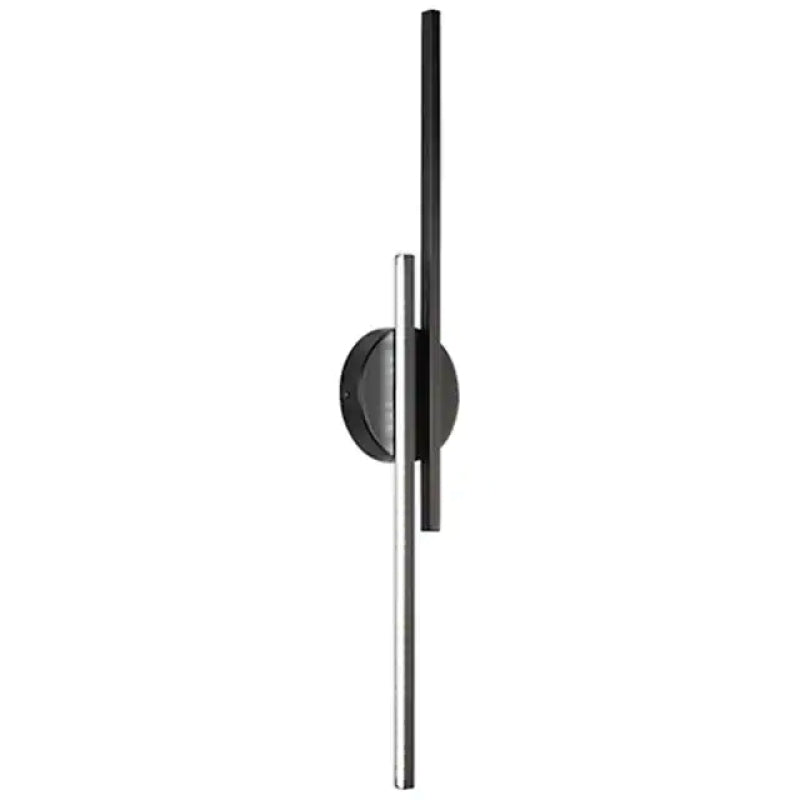 Elgo Modern Nordic Disc/Linear Metal LED Wall Lamp, Black/White - Neutral Decor