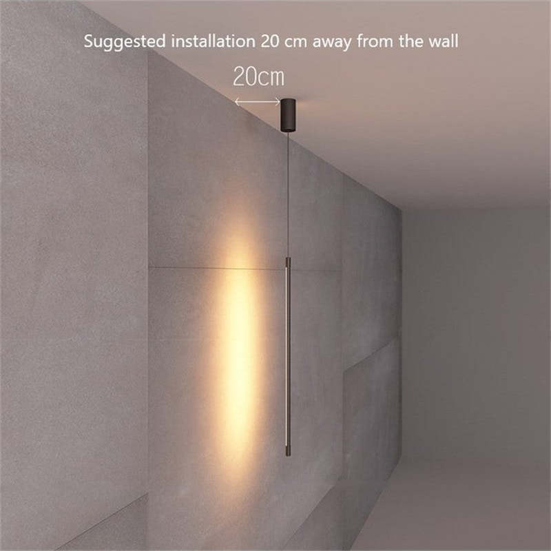 Arisha Minimalist Linear Acrylic Pendant Light - Neutral Decor
