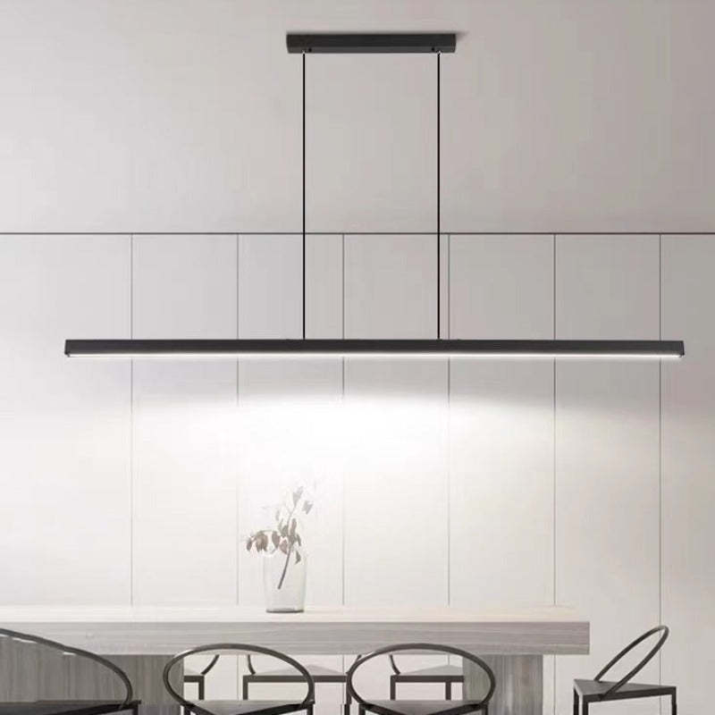 Thala Modern Linear Metal LED Pendant Light Black/Brown - Neutral Decor