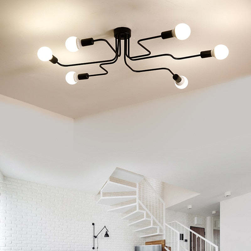 Epoch Modern Minimalist Industrial Flush Mount Ceiling Light - Neutral Decor
