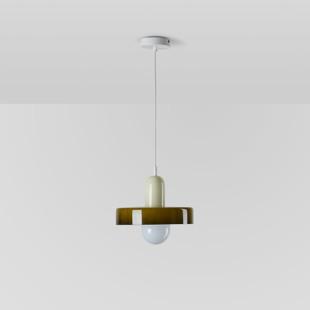 Valentina Vintage LED Glass Pendant Light, Multicolor - Neutral Decor