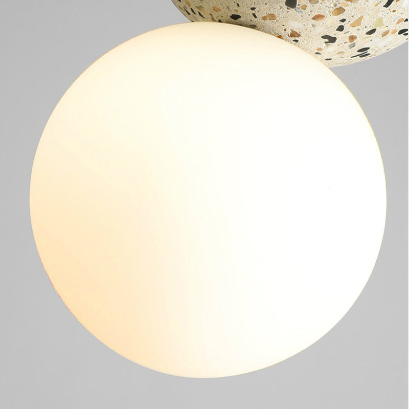 Valentina Single Globe Colorful Pendant Light, Dolomite, LED - Neutral Decor
