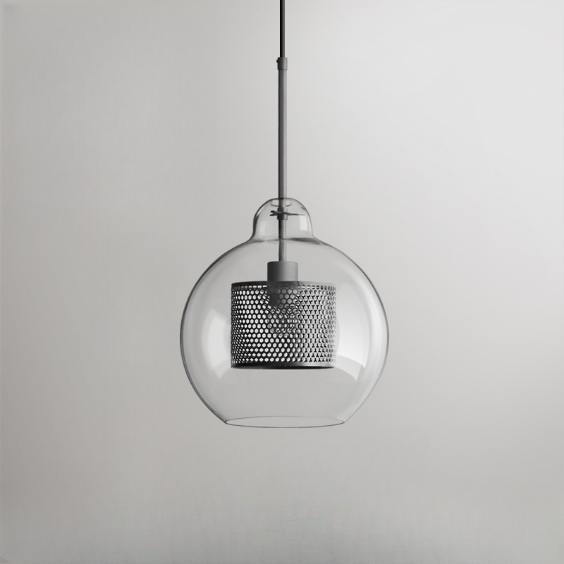 Arisha Golden Pendant Light, /Glass, Globe/Cylindric - Neutral Decor