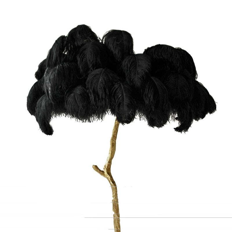 O'Moore Nordic Luxury Unique Ostrich Feather Floor Lamp/Table Lamp - Neutral Decor
