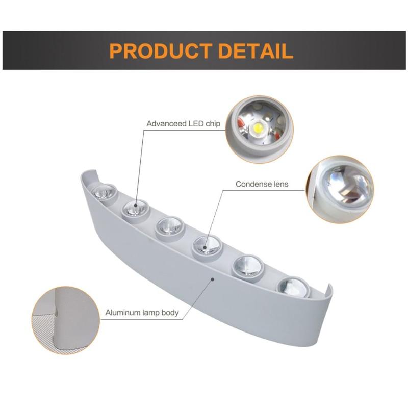 Ray Modern Rectangular Outdoor Wall Lamp Water-Wave - Neutral Decor