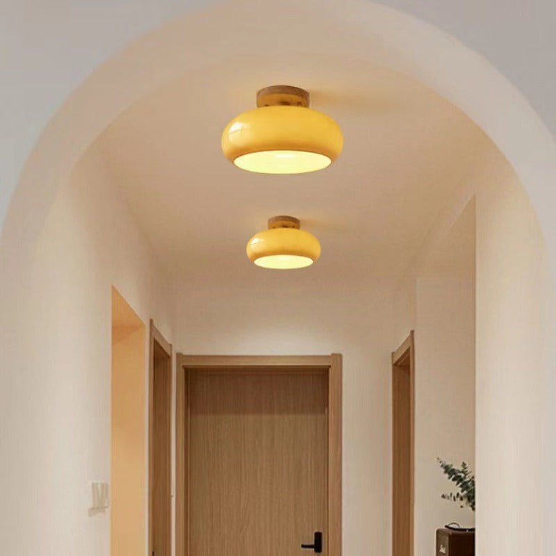 Charlotte Flush Mount Ceiling Light Wood - Neutral Decor