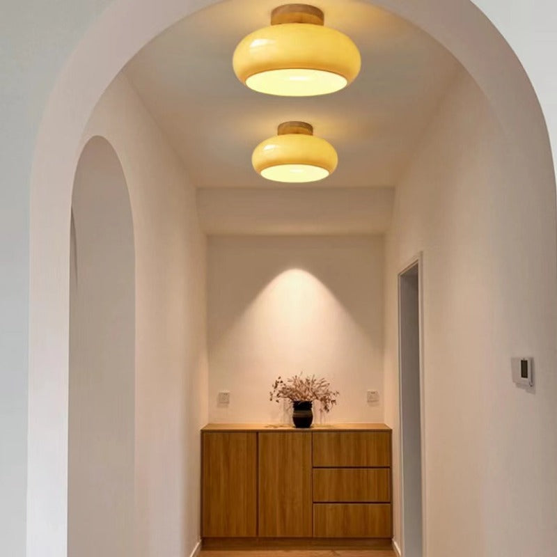 Charlotte Flush Mount Ceiling Light Wood - Neutral Decor