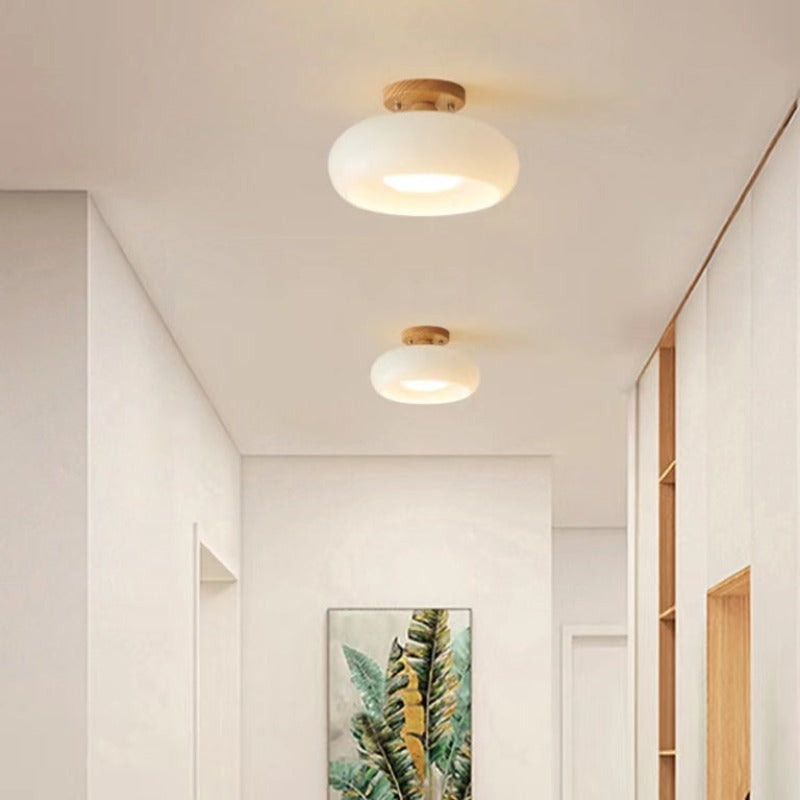 Charlotte Flush Mount Ceiling Light Wood - Neutral Decor
