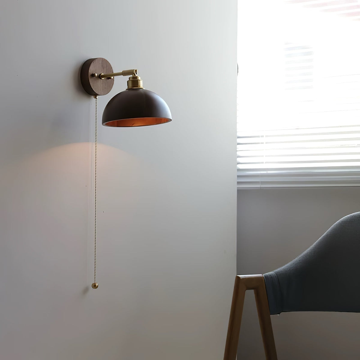 Arsole Traditional Elegance Pull Brass Wall Lamp