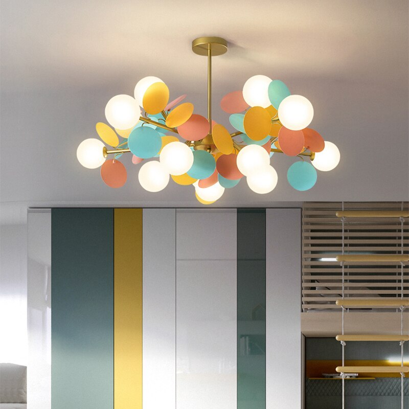 Aria Multicolored Flower Branch Chandelier Living Room - Neutral Decor