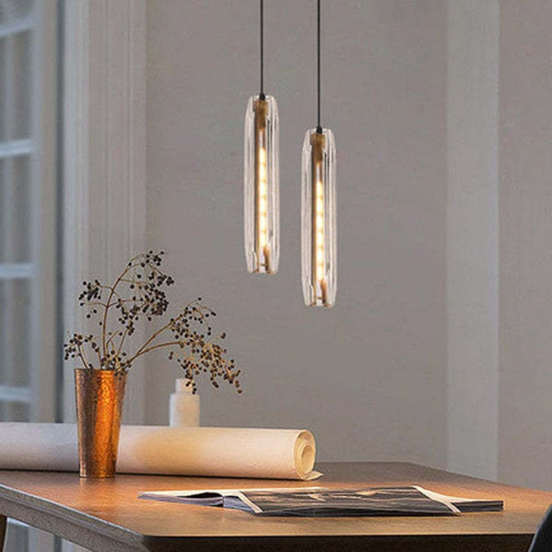 Arisha Brass Designer LED Glass Pendant Lamp - Neutral Decor