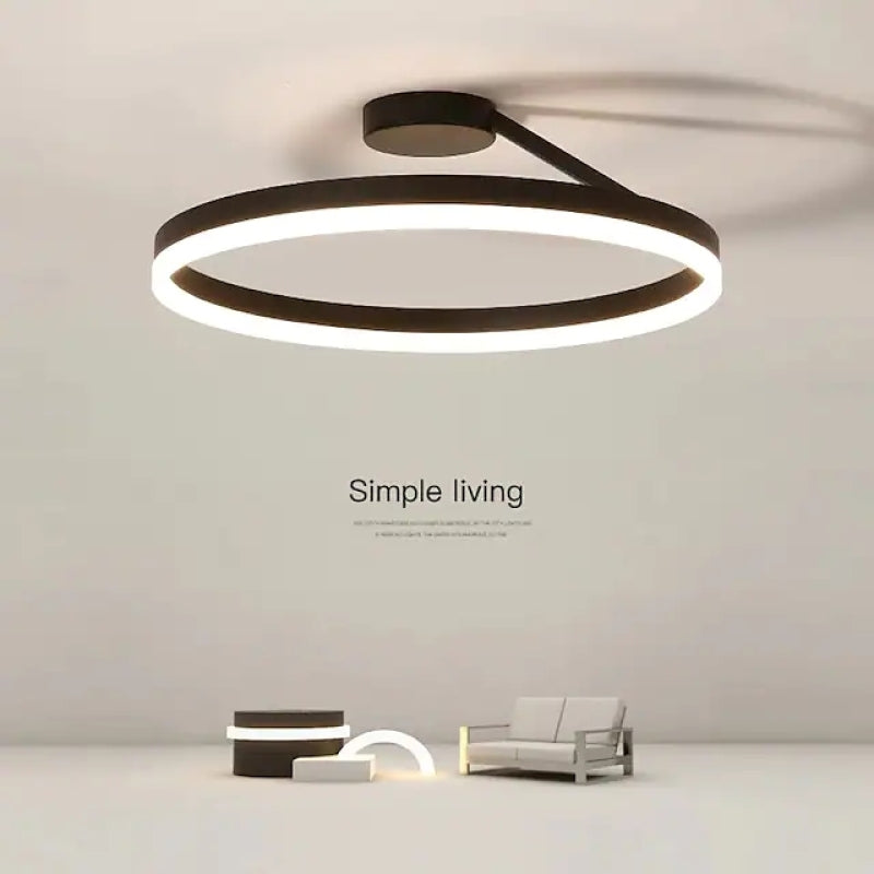 Arisha Modern Circle Flush Mount Ceiling Light Bedroom - Neutral Decor
