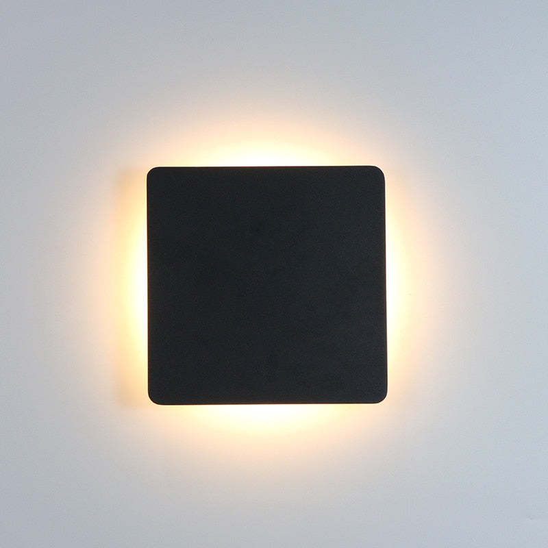 Klyne Minimalist Round/Square Outdoor Wall Lamp LED, Black/White - Neutral Decor