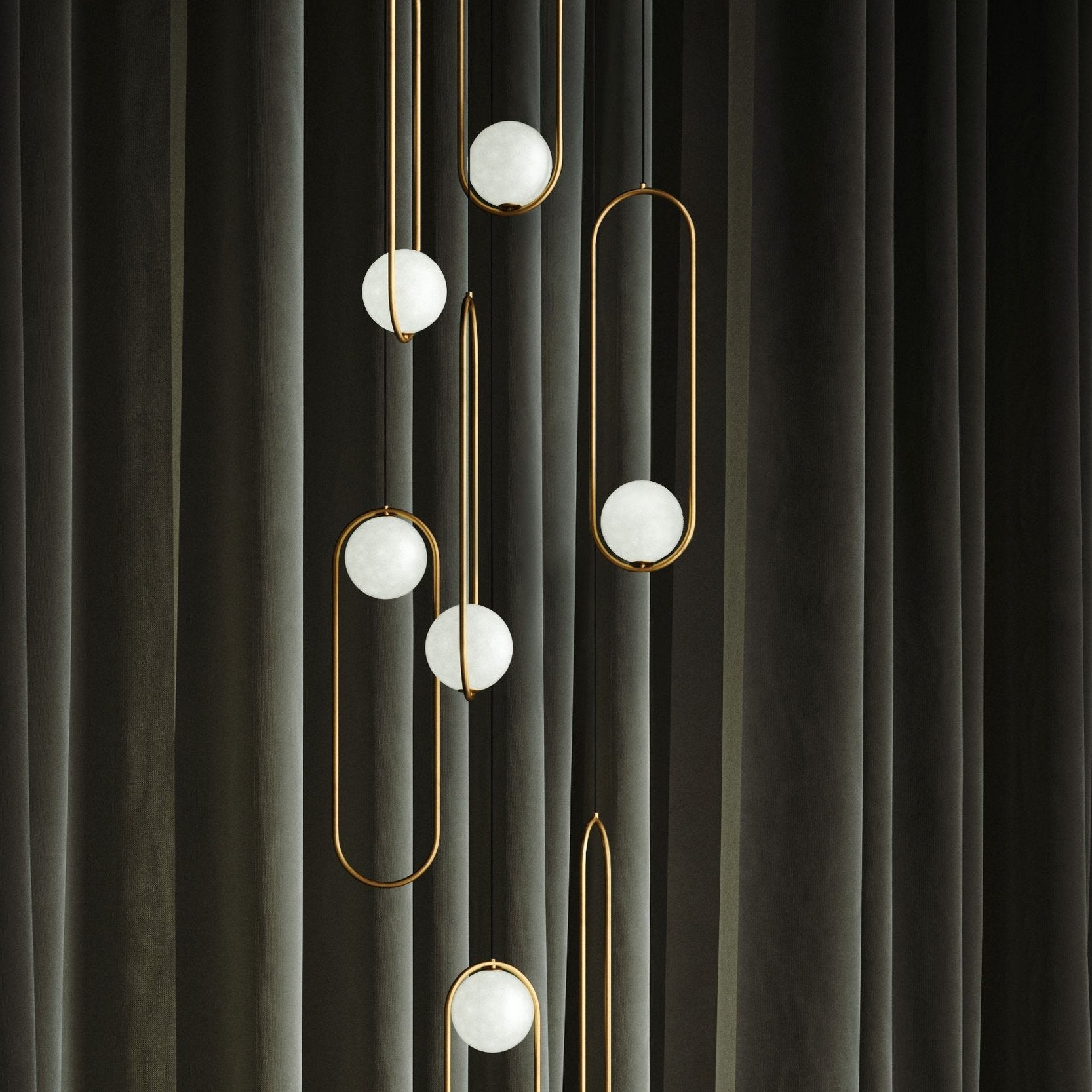 Cyvora Modern Minimalist Combination Glass Chandelier