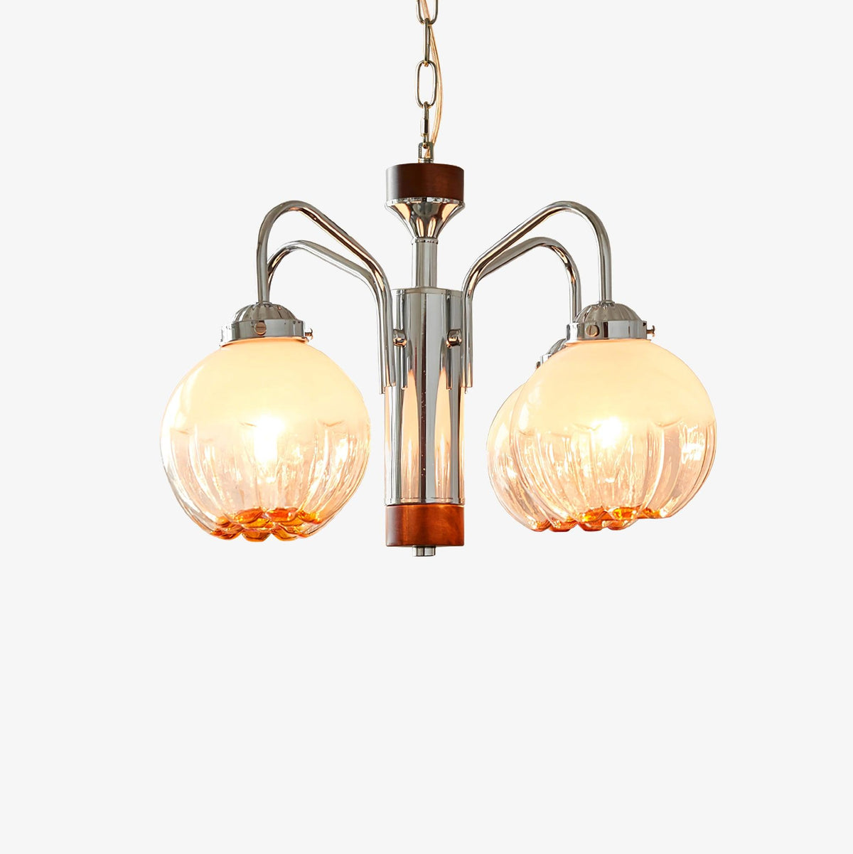 Ulliria Nordic Art Flower Walnut Glass Chandelier