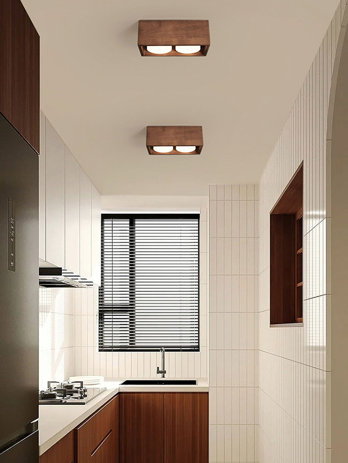 Eliza Minimalist Wood Ceiling Light