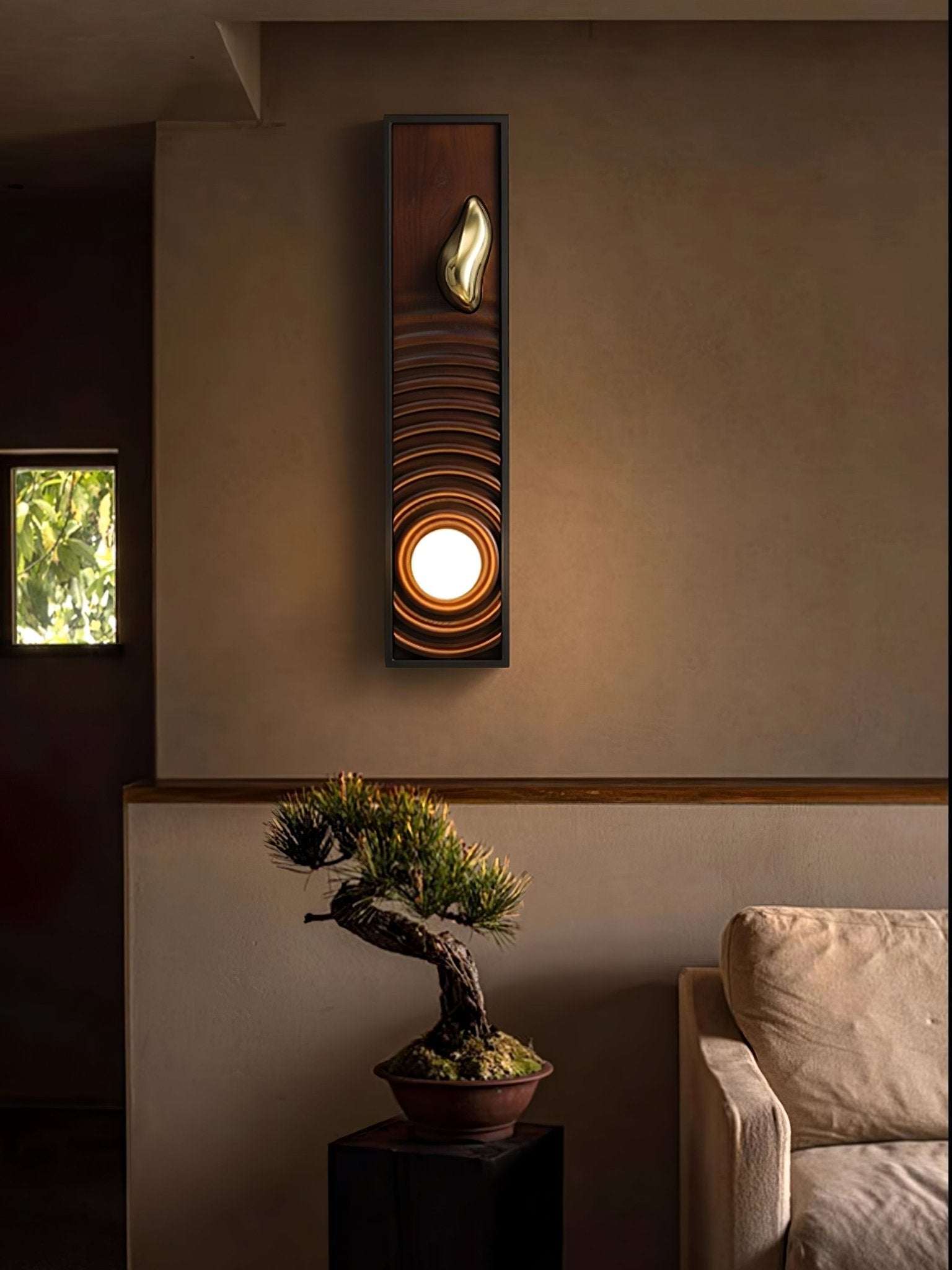 Caleb Vintage Wood Wall Lamp