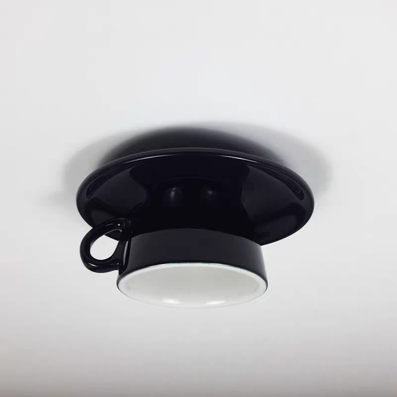Valentina Modern Coffee Cups Ceramic Flush Ceiling Lighting - Neutral Decor