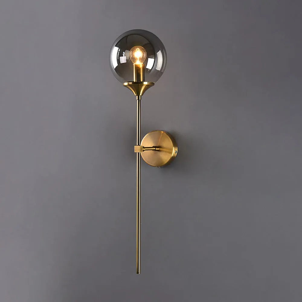 Valentina Modern Globe Glass Wall Lamp - Neutral Decor