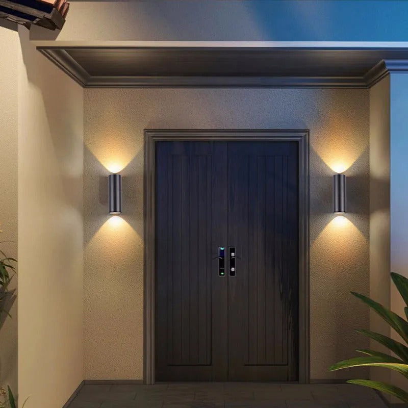 Ray Minimalist Double-headed LED Outdoor Wall Lamp Glass Garden Corridor - Neutral Decor