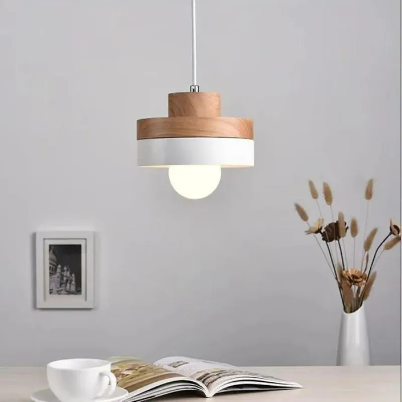 Valentina Modern Square Round Pendant Light Wood Living Room - Neutral Decor