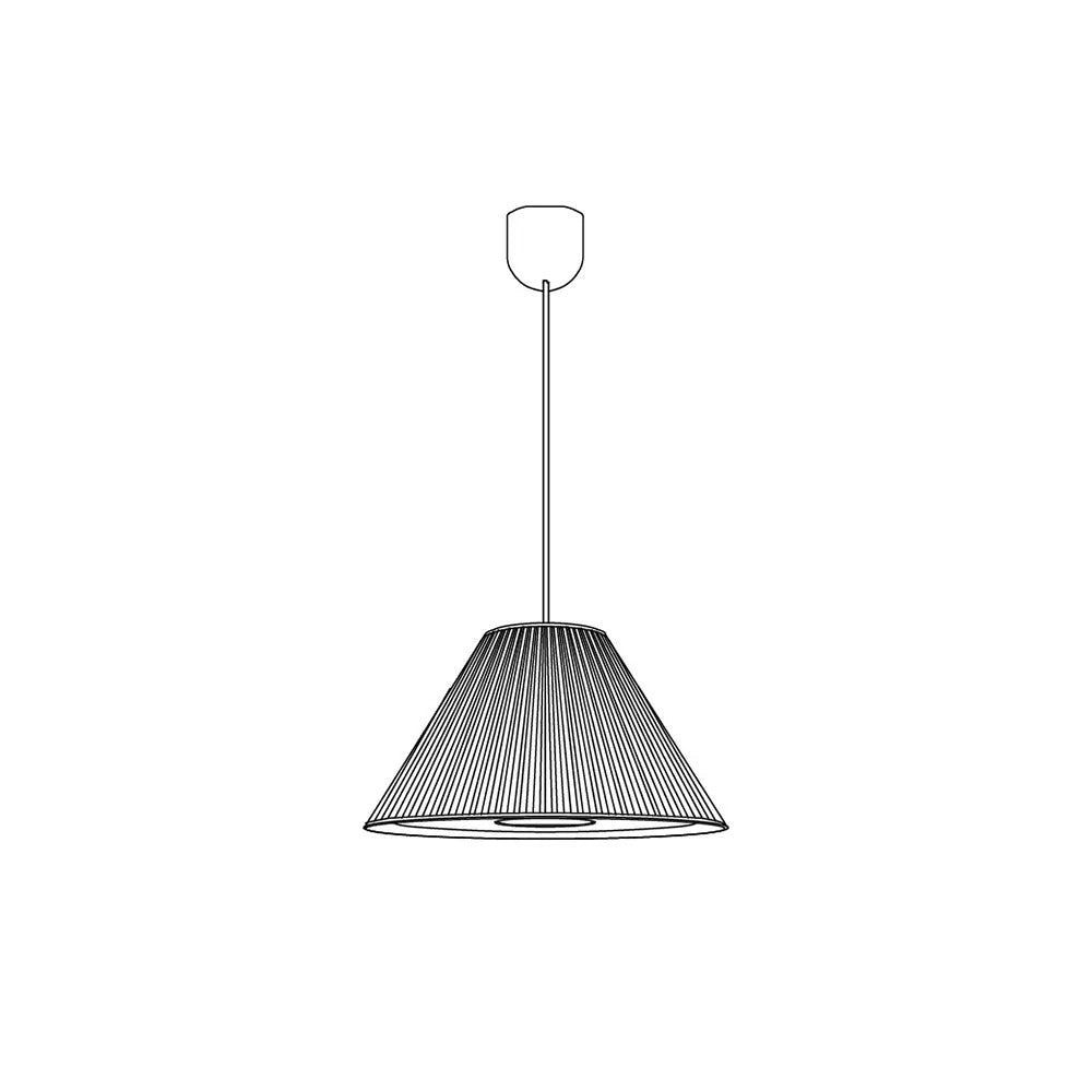 Ritta Pleated Pendant Light Wabi Sabi, /Fabric, Living Room - Neutral Decor