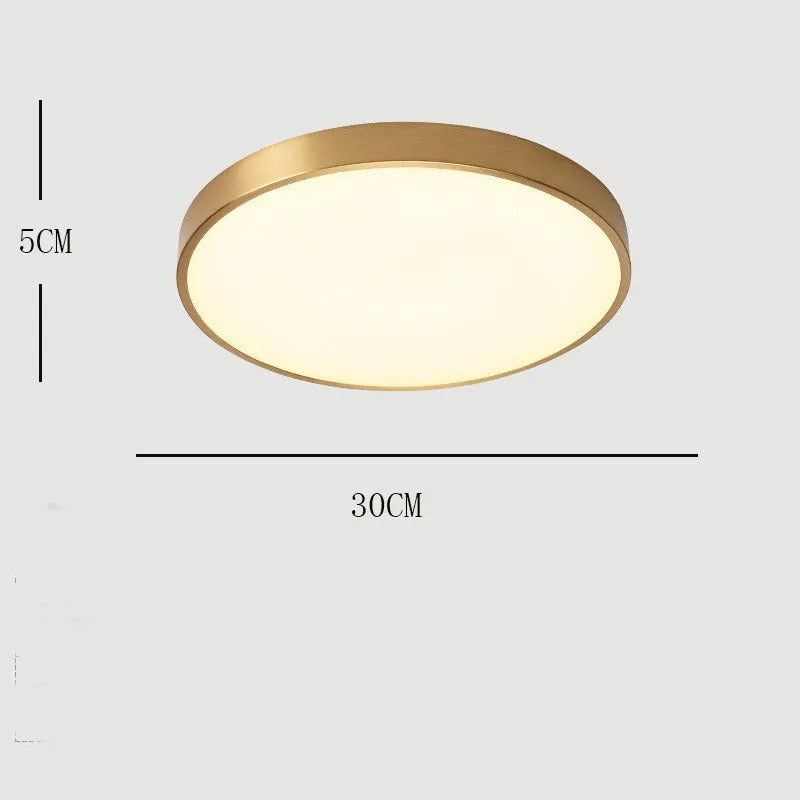 Arisha Nordic LED Round Flush Mount Ceiling Light &Acrylic - Neutral Decor