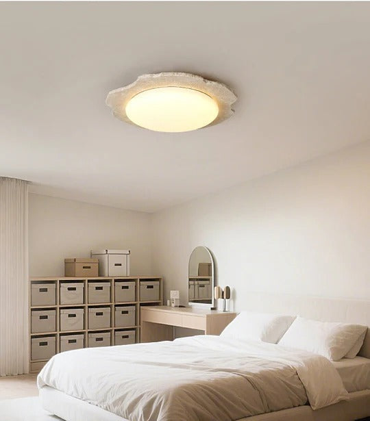 Nimbe Halo Travertine Ceiling Light