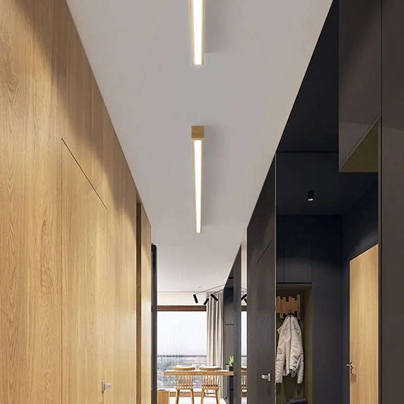Arisha Linear Ceiling Light, Wood, 23.6"/39.4" - Neutral Decor