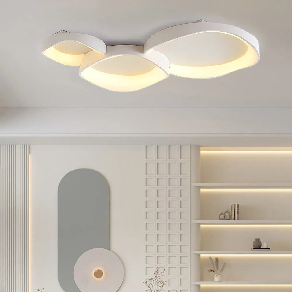 Arisha Modern Wave Flush Mount Ceiling Light Living Room - Neutral Decor