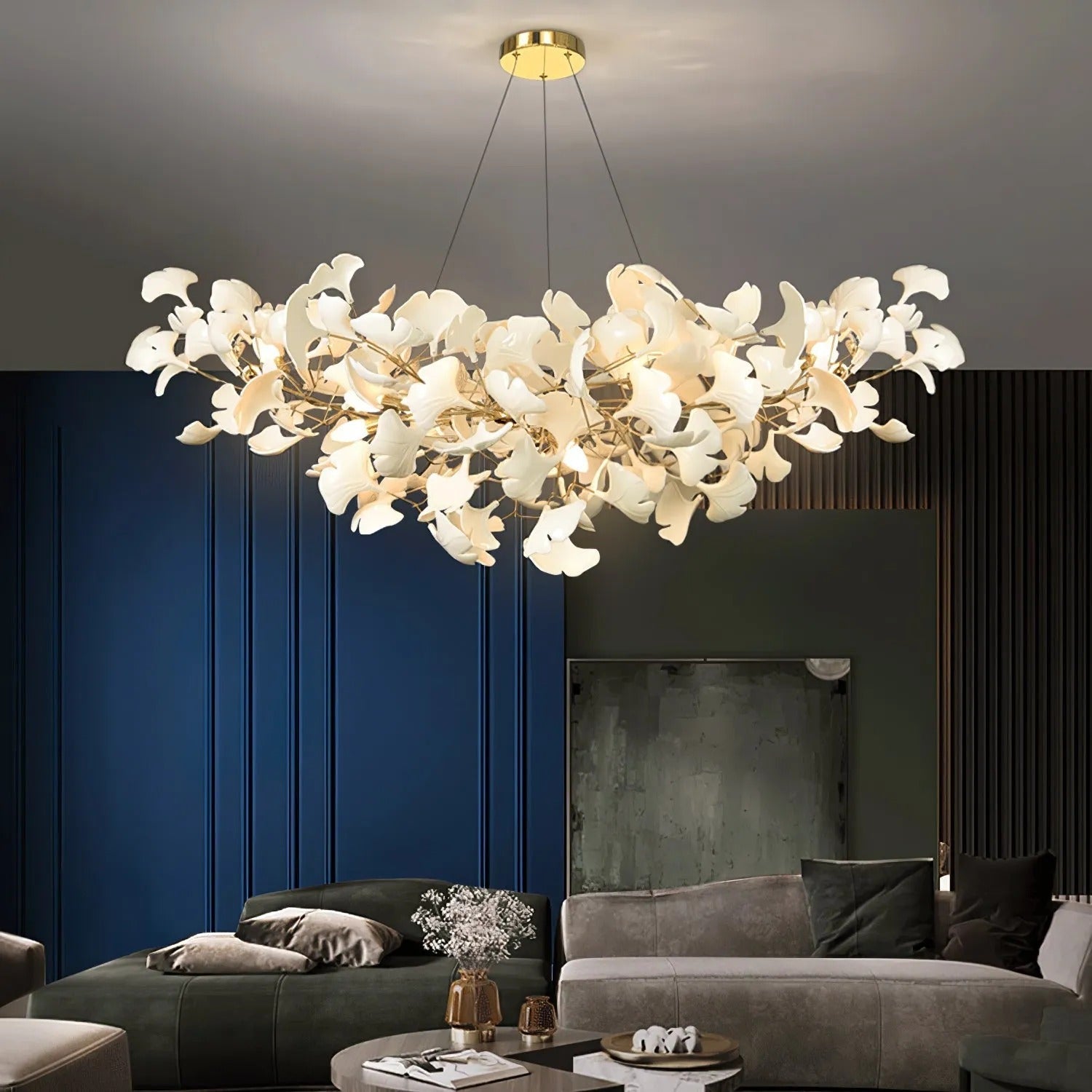 Olivia Luxury Chandelier Ceramics Living Room U Arc Shape