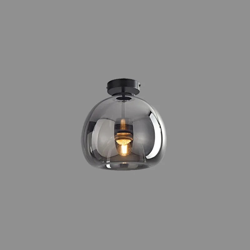 Arisha Modern Dome Glass Semi-Flush Mount Ceiling Light Pendant Light - Neutral Decor