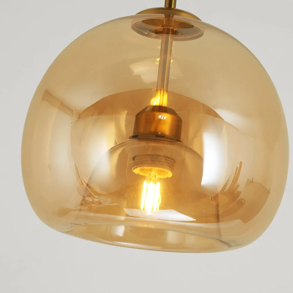 Arisha Modern Dome Glass Semi-Flush Mount Ceiling Light Pendant Light - Neutral Decor