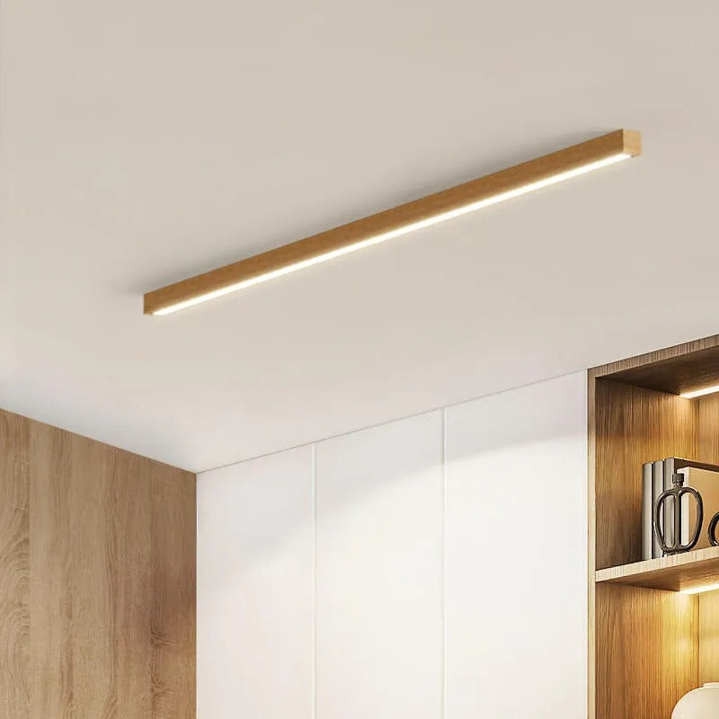 Arisha Linear Ceiling Light, Wood, 23.6"/39.4" - Neutral Decor