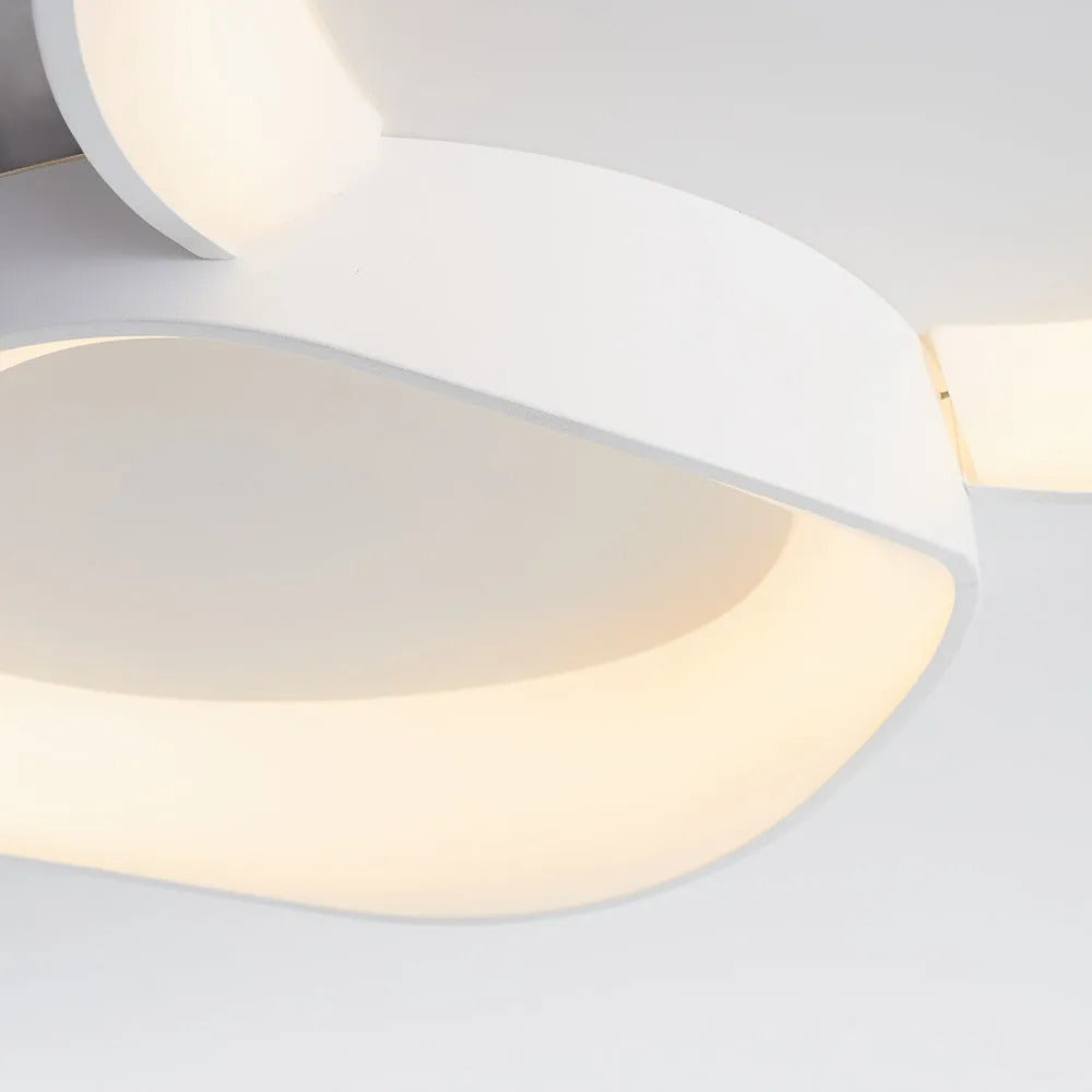 Arisha Modern Wave Flush Mount Ceiling Light Living Room - Neutral Decor