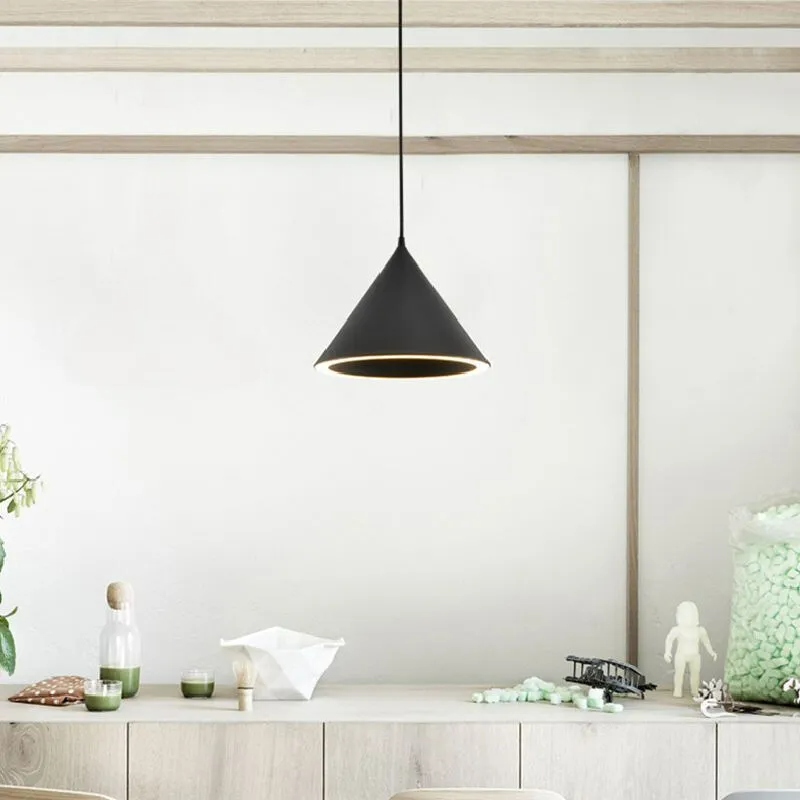 Valentina Funnel-Shape LED Pendant Light for Living Room - Neutral Decor
