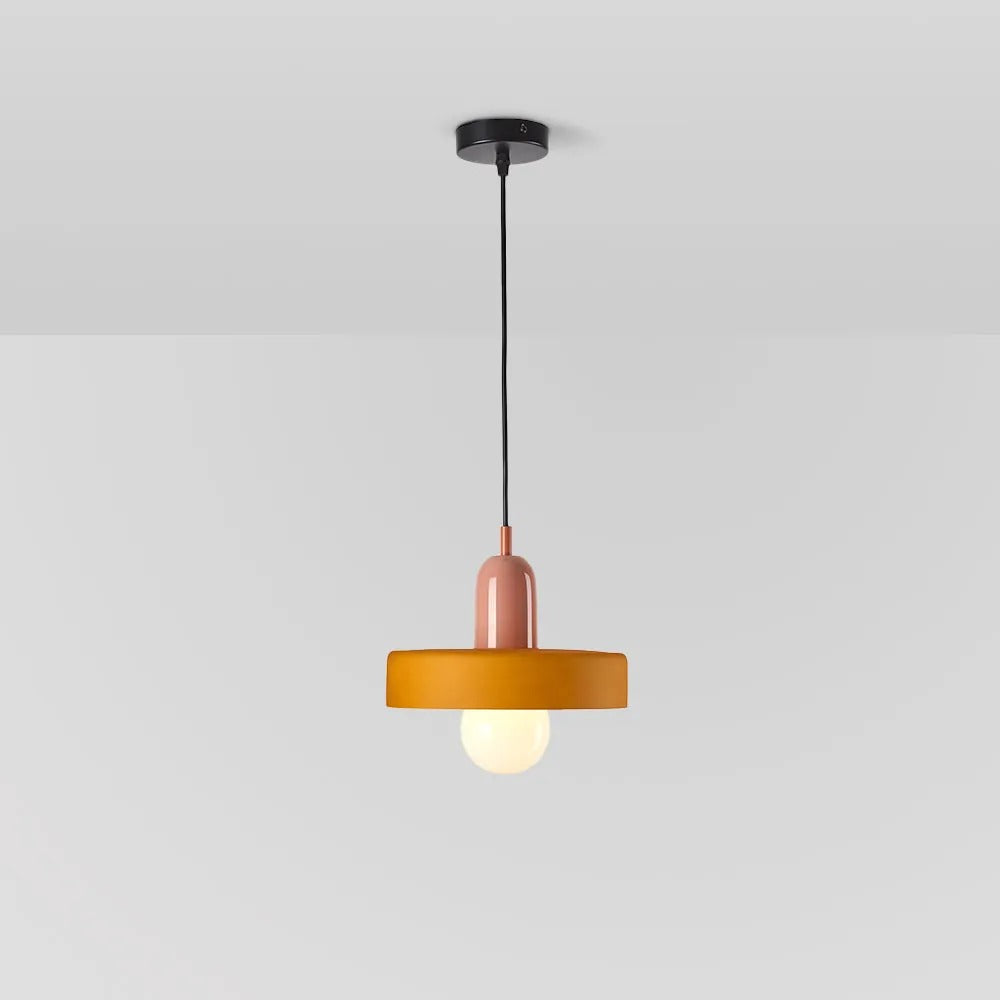 Valentina Vintage LED Glass Pendant Light, Multicolor - Neutral Decor