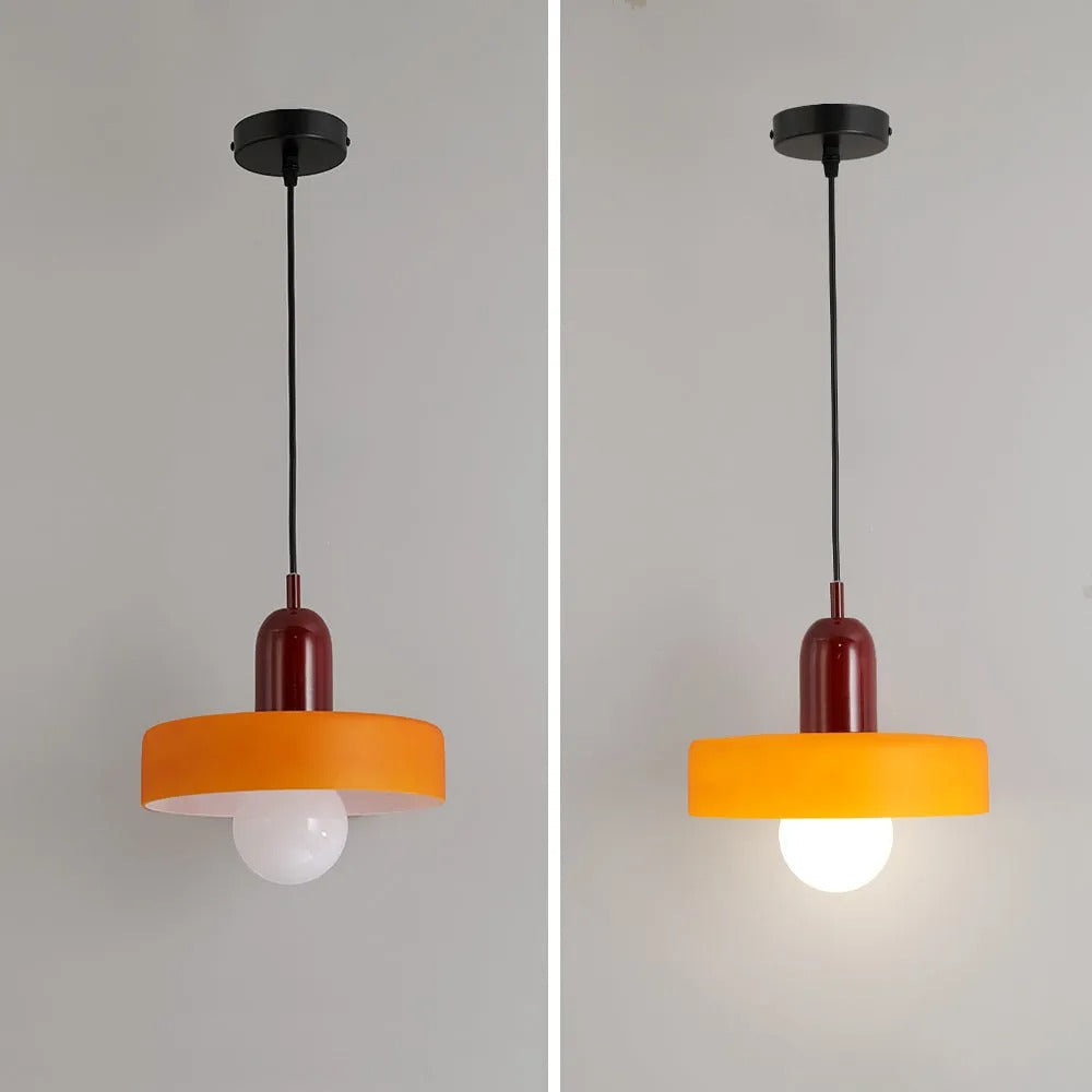 Valentina Vintage LED Glass Pendant Light, Multicolor - Neutral Decor