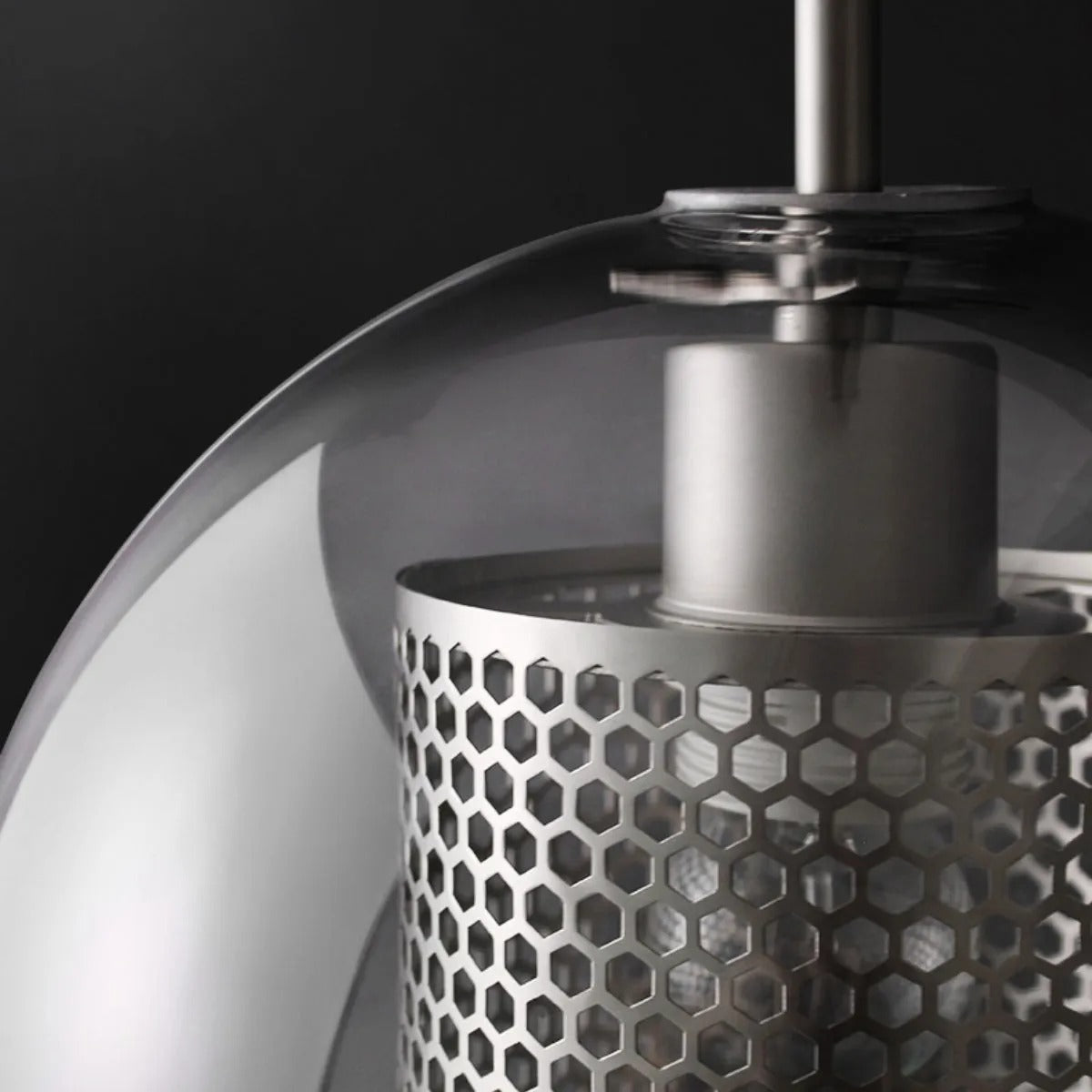 Arisha Golden Pendant Light, /Glass, Globe/Cylindric - Neutral Decor