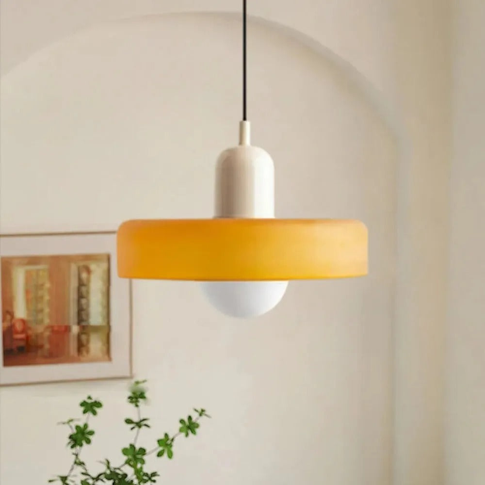 Valentina Vintage LED Glass Pendant Light, Multicolor - Neutral Decor