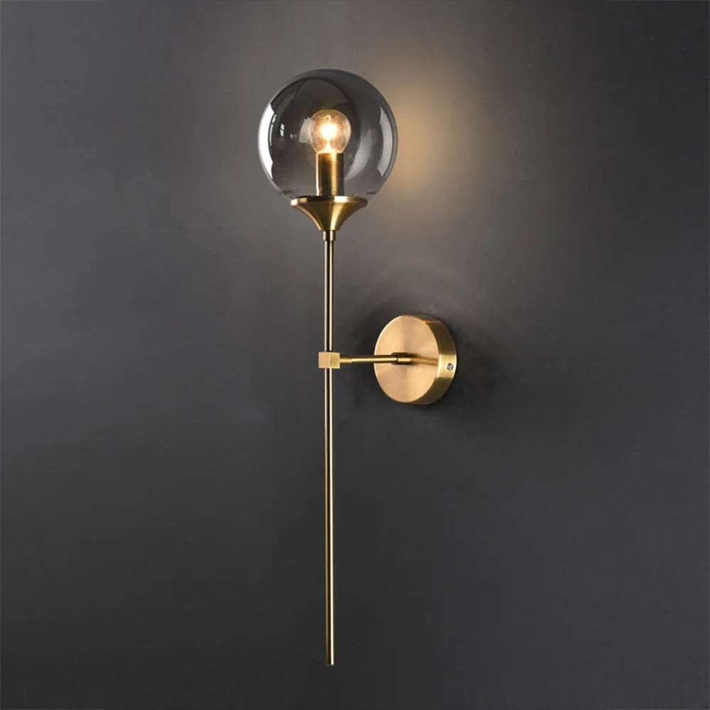 Valentina Modern Globe Glass Wall Lamp - Neutral Decor
