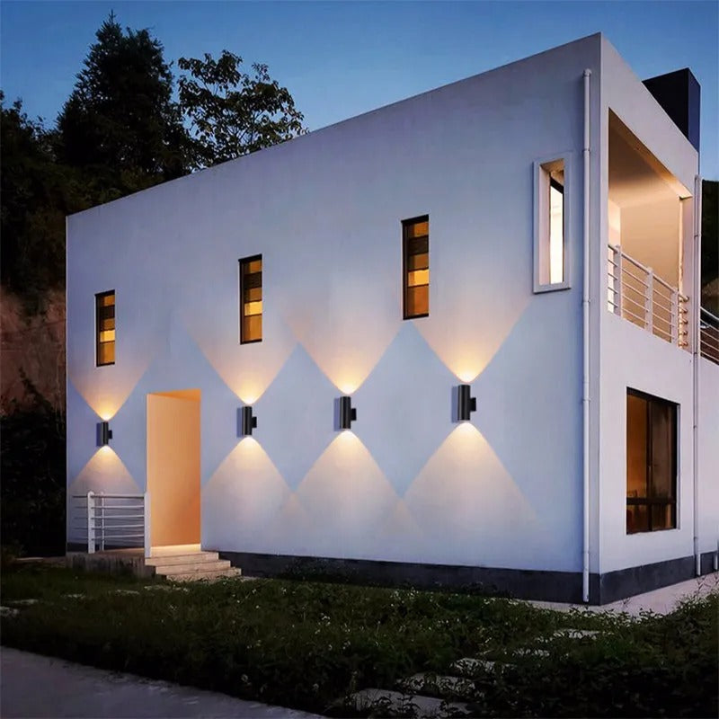 Ray Minimalist Double-headed LED Outdoor Wall Lamp Glass Garden Corridor - Neutral Decor