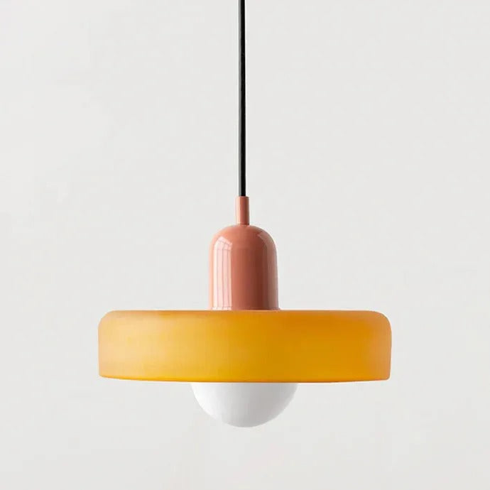 Valentina Vintage LED Glass Pendant Light, Multicolor - Neutral Decor