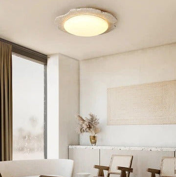 Nimbe Halo Travertine Ceiling Light