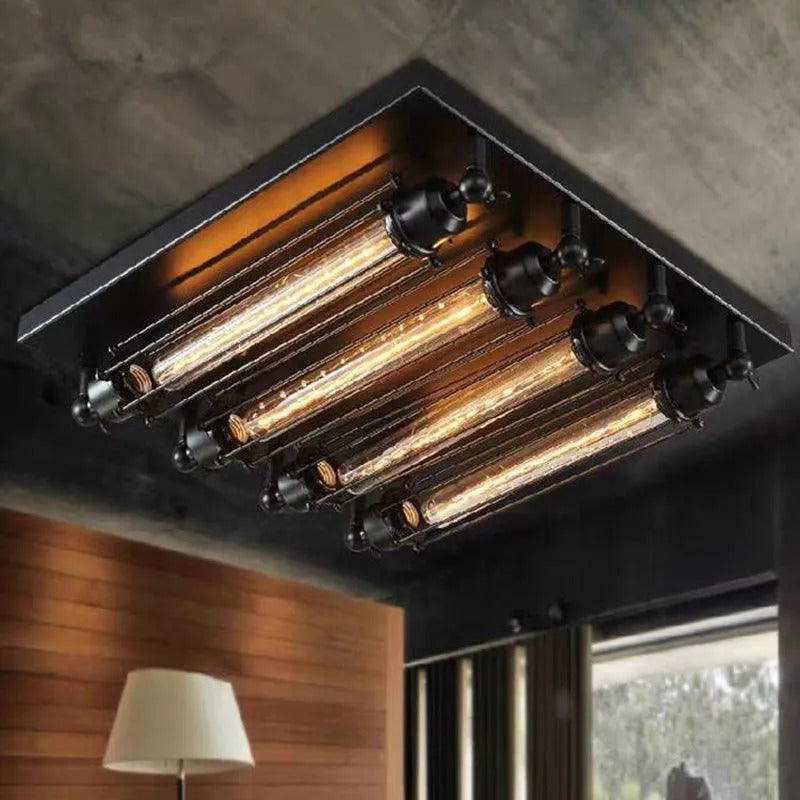 EpochVintage Tubed Flush Mount Ceiling Light Living Room - Neutral Decor