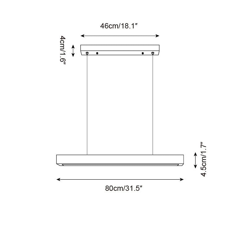 Imiror Minimalist Travertine Linear Pendant