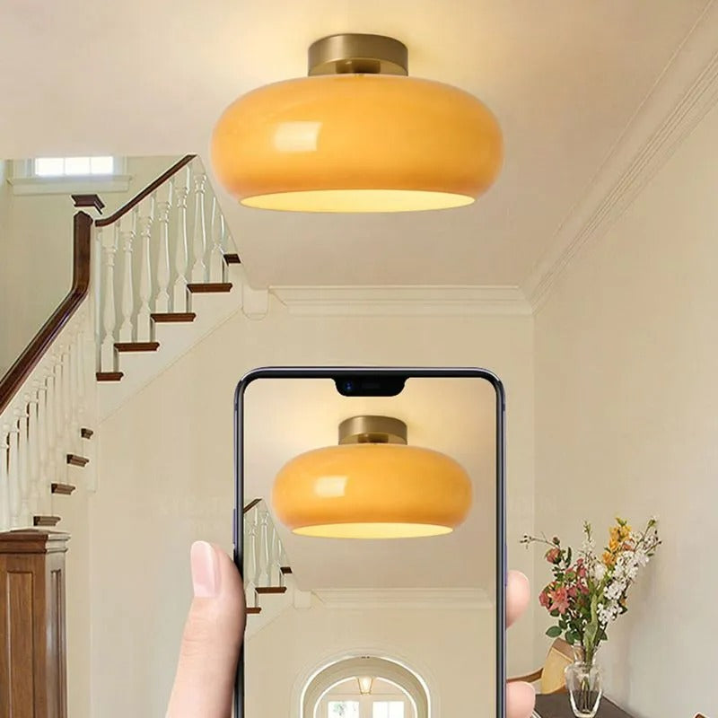 Valentina Modern Designer Round Flush Mount Ceiling Light - Neutral Decor