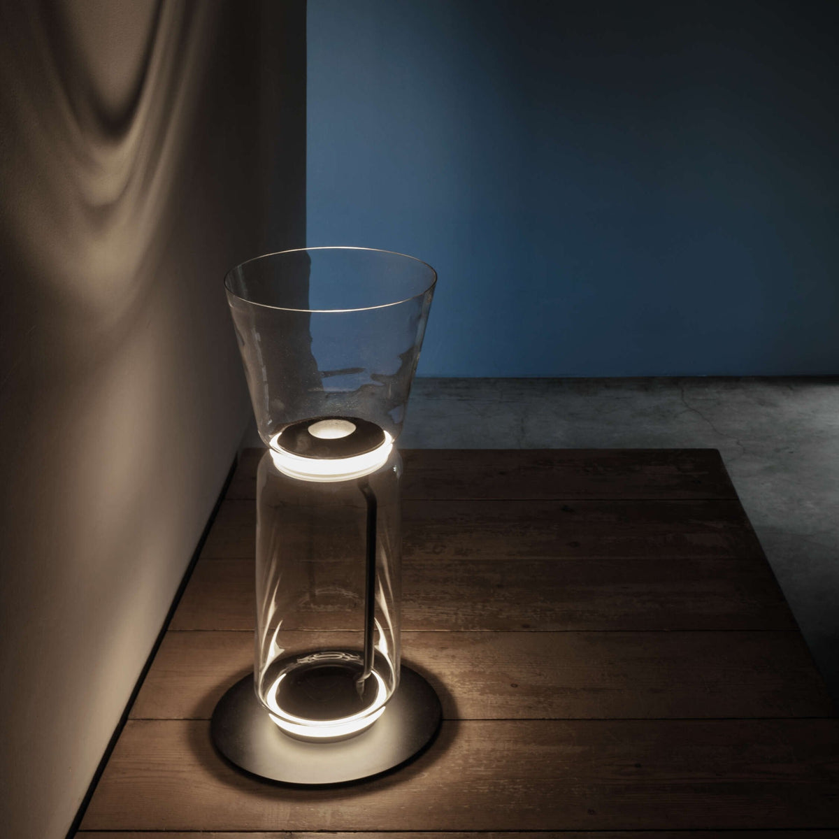 Cyrilys Floor Lamp Bamboo Glass