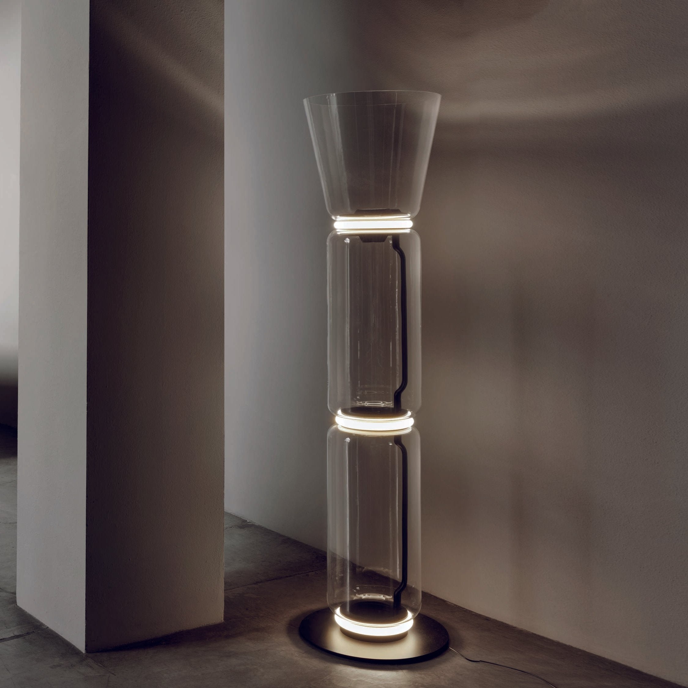 Lustra Floor Lamp Bamboo Glass - Neutral Decor