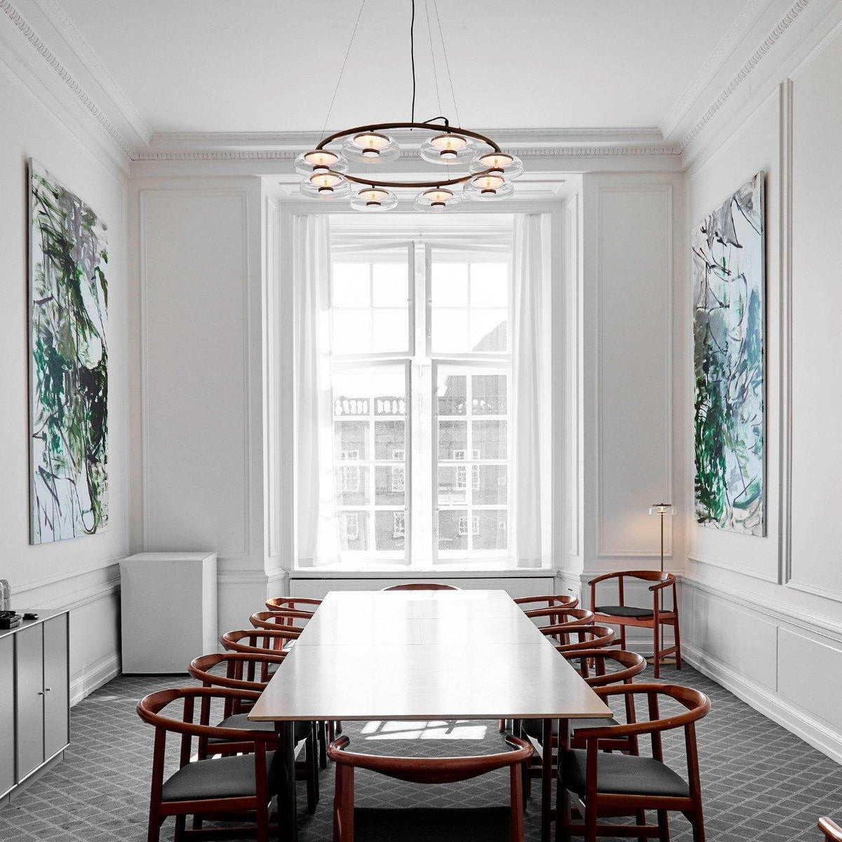 Aethera Circular Glass Chandelier